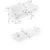 GlasFlength Sofas Contemporary Sofa with Cushioned Support and Clean Lines for Modern Living Spaces, Black,74”*33”*31" - 2 of 4