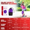LaScoota Kids Knee Pads and Elbow Pads Set | Protective Gloves, Elbow and Knee Pads | Skateboard Protective Gear - Medium, Purple - 2 of 4