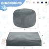 Itopfox Kids Convertible Bean Bag Chair Bed - Soft Floor Mattress for Boys & Girls, Cozy Reading Nook & Classroom Seating, Charcoal - 3 of 4