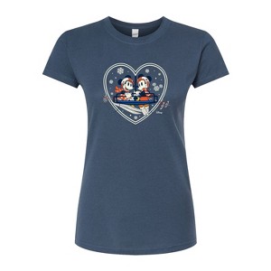 Women's - Disney - Ski Lift Heart Fitted Graphic T-Shirt - 1 of 3