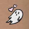 Dalix Heartly Ghost Embroidery Relaxed Crewneck Sweatshirt Soft Fleece Fit Lounge Womens - 2 of 4