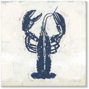 Sullivans Darren Gygi Lobster Silhouette Giclee Wall Art, Gallery Wrapped, Handcrafted in USA, Wall Art, Wall Decor, Home Décor, Handed Painted