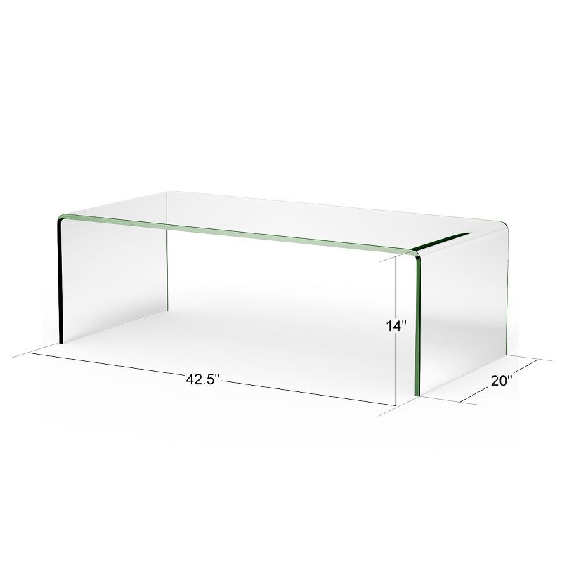 Tangkula Tempered Glass Coffee Table Accent Cocktail Side Table Living Room Furniture, 5 of 8
