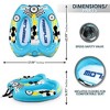 SereneLife Inflatable Towable Tube for Boating - SLTOWBL10 (Light Blue) - 2 of 4