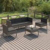 vidaXL Patio Lounge Set Outdoor Sectional Sofa Set Table Poly Rattan Gray - 2 of 4