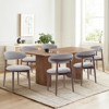 Set of 2 Modern Upholstered Wood Dining Chairs with Fabric Seat and Foot Pegs, Kitchen Side Chairs for Dining Room or Cafe - 2 of 4