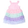 RuffleButts Baby Girls Multicolor Layered Tulle Dress - 2 of 4