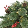 Puleo 18" Pre-Lit LED Cashmere Branch Artificial Urn Filler with Pinecones & Berries Warm White Lights - 3 of 4