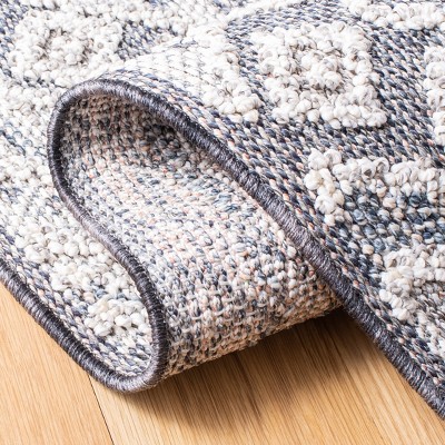 Elegant Gray Synthetic 8' x 10' Non-Slip Rectangular Area Rug