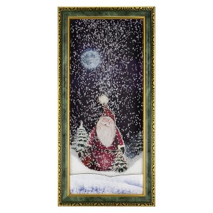 Northlight 31" LED Lighted Musical Snowing Santa Wall Plaque - 1 of 4