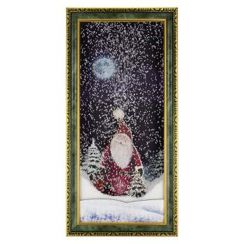 Northlight 31" LED Lighted Musical Snowing Santa Wall Plaque