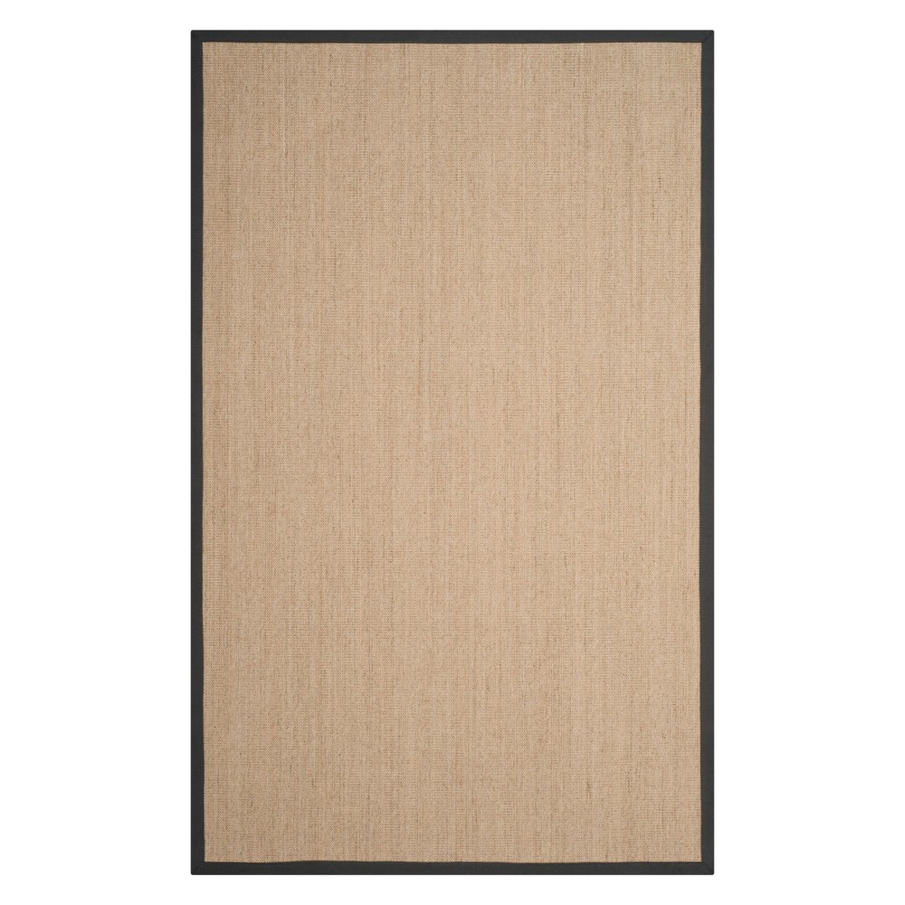 6'x9' Tameka Solid Accent Rug Natural/Dark Gray - Safavieh