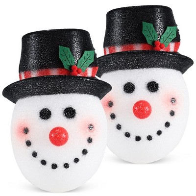 Ornativity Snowman Porch Light Covers - Set of 2
