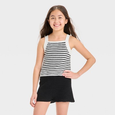 Girls' Striped Tank Sweater - Cat & Jack™