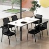Tangkula Meeting Room Chair Set of 8 Waiting Room Chairs w/ Ergonomic Backrest & Armrests - 3 of 4