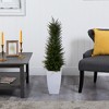 Nearly Natural 3.5-ft Cypress Artificial Tree in White Metal Planter UV Resistant (Indoor/Outdoor) - image 4 of 4