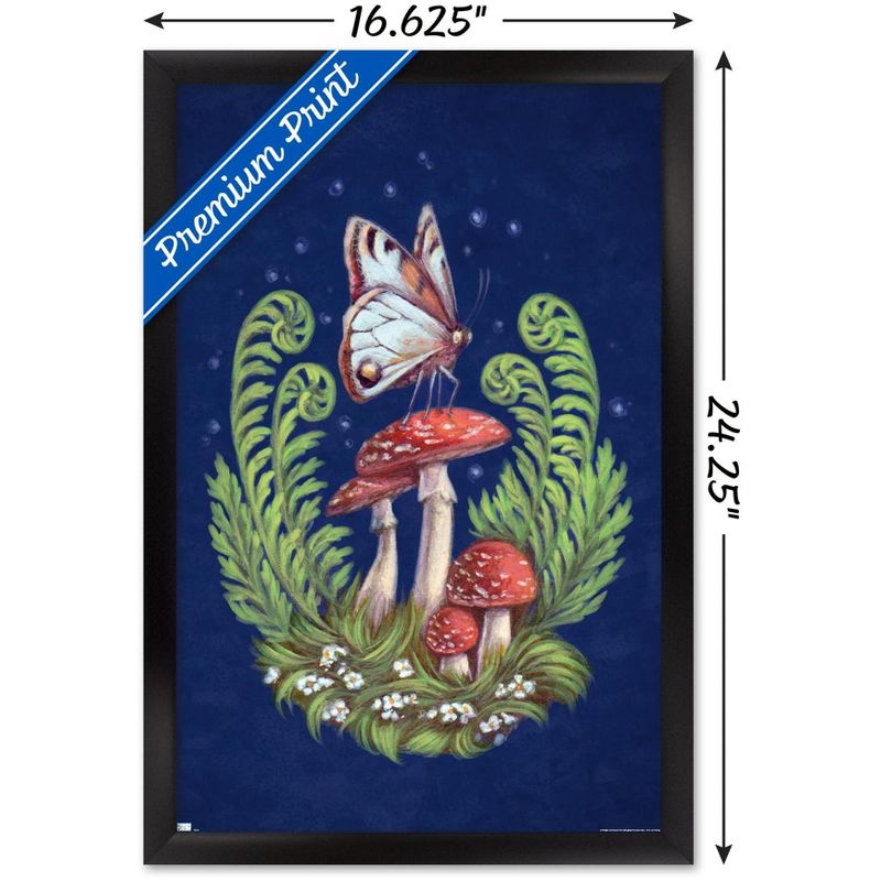 Trends International Brigid Ashwood - Butterfly and Mushrooms Framed Wall Poster Prints, 3 of 7