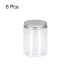 Unique Bargains Aluminum Lid Food Storage Containers Round Clear Plastic Jars 8 Pcs - 3 of 4