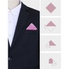 INSPIRE CHIC Men's Satin Leaf Embroidered Pocket Squares - 3 of 4
