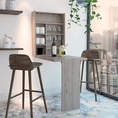 INFURNIC Desks Light Grey Foldable Desk with Hutch and Seven Shelves Strong and Durable for Versatile Storage , Grey, 6.8"*23.6"*31.4"