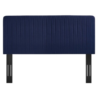 Royal Blue Tufted Upholstered California King Headboard