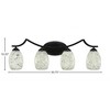 Toltec Lighting Zilo 4 - Light Vanity in  Matte Black with 5" Natural Fusion Shade - 2 of 2