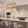 PAKOKULA Farmhouse 5-Light Distressed Gray Rustic Oval Island Pendant Light Linear Chandelier - 2 of 4
