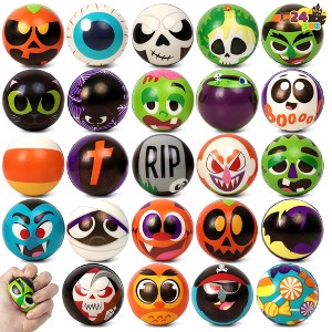 Joyfy Halloween Party Favors 24 PCS Squishy Stress Balls for Trick-or-Treat Goody Bag Fillers Halloween Decoration Gift for Kids (Spooky Style) - 1 of 4