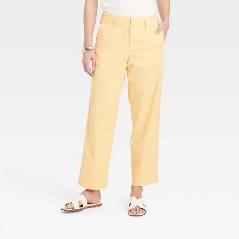 Women's High-rise Pleat Front Straight Chino Pants - A New Day