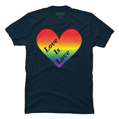 Adult Design By Humans Love Is Love Rainbow Heart Pride By ArnyaTees T-Shirt