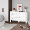 Garvee Dresser for Bedroom with 6 Drawers, Wood Drawer Dresser with Metal Handle, Chest of Drawers for Bedroom, Living Room, Hallway, White - 4 of 4