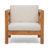Okak Farmhouse Outdoor Chair with Cushions, Patio Chair with Sturdy Wooden Frame, Porch Chairs for Backyard, Garden, Pool Side - 4 of 4