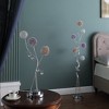 Vynxaria 58.5 Inch Floor Lamp with 6 Circular Shades: 2 Amber, 2 Purple, 2 Silver, Ideal for Bedroom and Living Room - 3 of 4