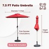 CAVINAS 10 FT Patio Umbrella with Push Button Tilt and Crank,Market Umbrella with 8 Sturdy Ribs for Backyard,Poolside,Deck, - 3 of 4