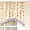 RLF Home Mountain Floral Ruffled Cornice 100% Cotton with Fully Lined 3" Rod Pocket Valnance for Windows 50" x 17" Blue - 3 of 4