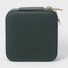 French Connection Small Travel Accessory Organizer with Mirror – Compact Jewelry Storage Box, Faux Leather - 4 of 4