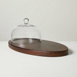 Wood Cheese Board with Cloche - Hearth & Hand™ with Magnolia - 1 of 3
