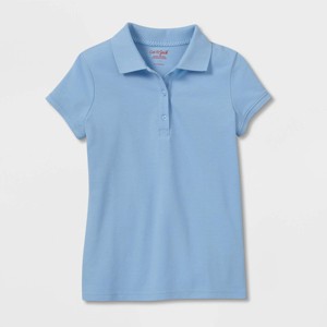 Girls' Short Sleeve Pique Uniform Polo Shirt - Cat & Jack™ - 1 of 3