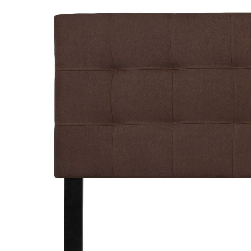 Emma and Oliver Quilted Tufted King Size Headboard in Dark Brown Fabric, 6 of 10