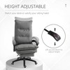 TiramisuBest 360¡ã Swivel Reclining Office Chair, Grey Fabric, Adjustable Height - 4 of 4