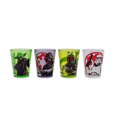 Silver Buffalo Star Wars Character Portraits 2-Ounce Mini Shot Glasses | Set of 4