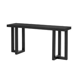 OUTSUPPLY Geometric Design Console Table with Solid Pine Legs for Entryway, Hallway, Living Room - 1 of 4
