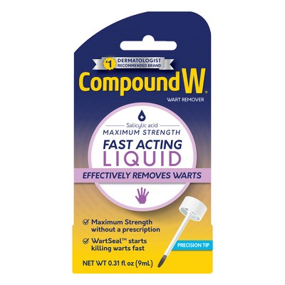 Compound W Maximum Strength Fast Acting Liquid Wart Remover - 0.31 fl oz
