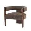 Christopher Knight Home Noah Modern Rubberwood Upholstered Accent Arm Chair - 4 of 4
