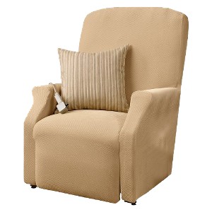 Stretch Pique Lazboy Lift Recliner Slipcover Cream - Sure Fit, Size: Large, Ivory
