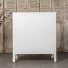 Elegant Vintage-Inspired Cream Storage Cabinet with Carved Floral Design and Two Drawers, Rustic Charm, 1pc - 4 of 4