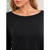cheibear Women's Lounge Sets Hight-Low Shirt and Wide-leg Pants 2 Piece Pjs Loose Sleepwear Loungewear - 4 of 4