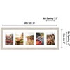 Americanflat 8x24 Collage Picture Frame with Five 4x6 Displays in Driftwood - Composite Wood with Shatter Resistant Glass - 2 of 4