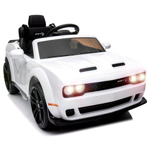 Jojoka Power Wheels with Remote Control, Licensed Dodge Challenger Electric Car for Kids, 12v Battery-Powered Ride-on - 1 of 4