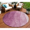 Merlot Blush And Pink Ombre Washable Indoor Outdoor Area Rug - 2 of 4